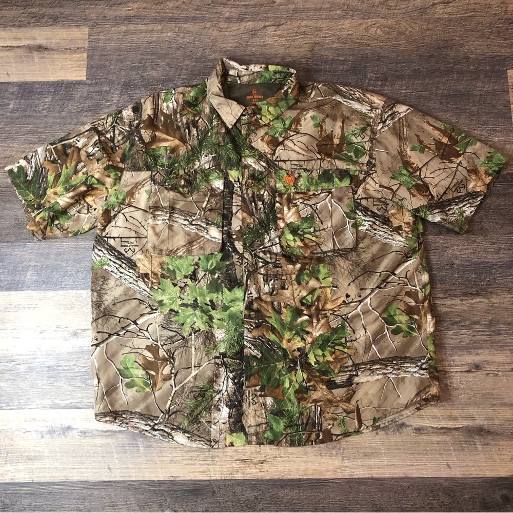Game Winner Camo Shirt 3X 100% Polyester EUC